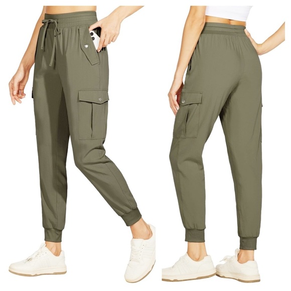 WILLIT Army Green Hiking Pants Cargo Joggers Casual Pants UPF 50+ Large - Picture 1 of 6
